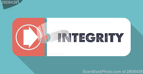 Image of Integrity on Blue  in Flat Design.