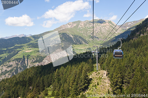 Image of Mountains in Andorra and cable car