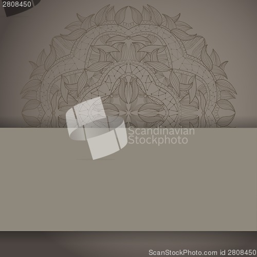 Image of background with lace circle hand drawn ornament