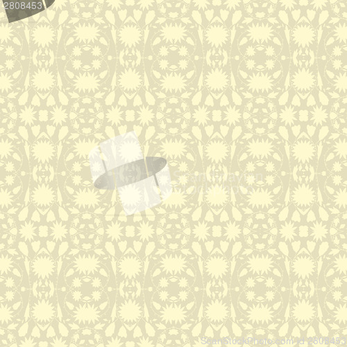 Image of beige floral wallpaper