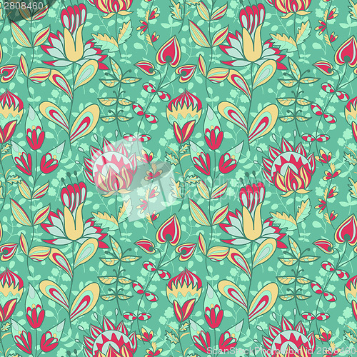 Image of Seamless texture with flowers