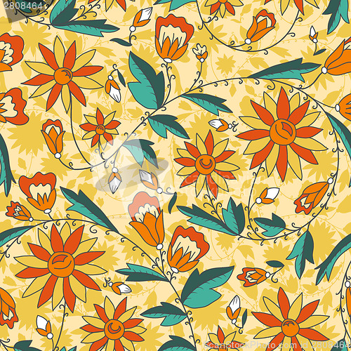 Image of Seamless texture with flowers