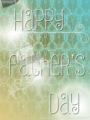 Image of Happy Fathers Day Colorful Background Card