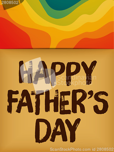 Image of Happy Fathers Day Colorful Background Card