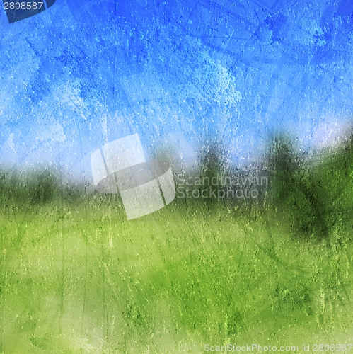 Image of Grunge vector nature abstract design. Gradient mesh