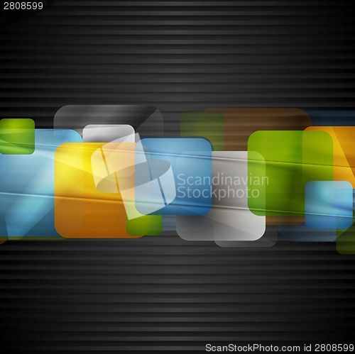 Image of Bright squares on the dark striped background