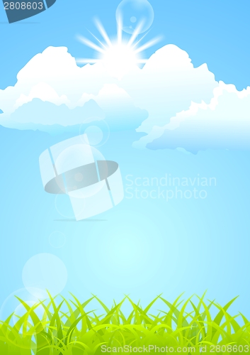 Image of Shiny vector summer background