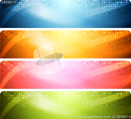 Image of Abstract shiny banners