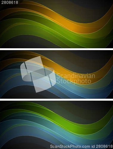 Image of Bright wavy banners