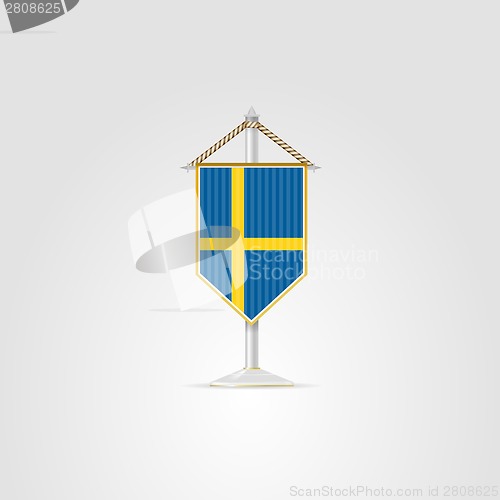 Image of Illustration of national symbols of European countries. Sweden.
