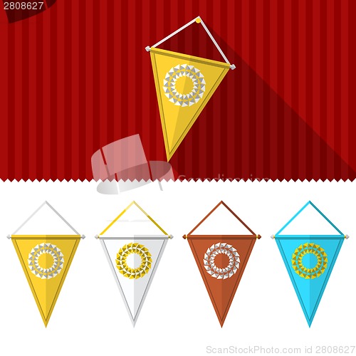 Image of Flat illustration of triangular pennants