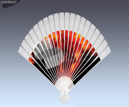 Image of Colorful hand fan 