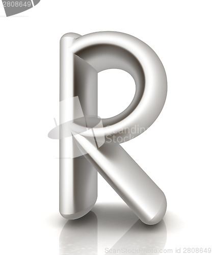 Image of 3D metall letter "R"