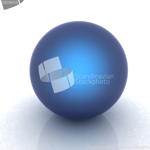 Image of Blue metallic sphere