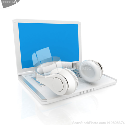 Image of Headphone and Laptop 