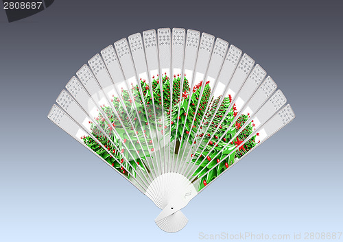 Image of Colorful hand fan 