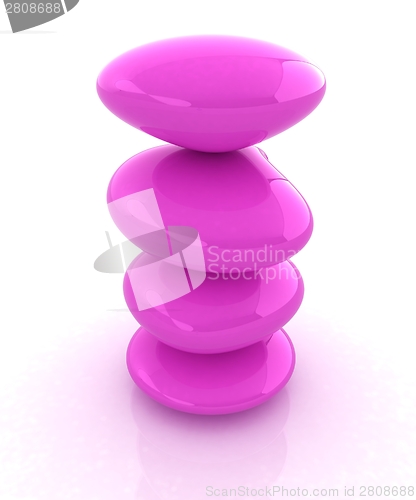 Image of Spa stones. 3d icon