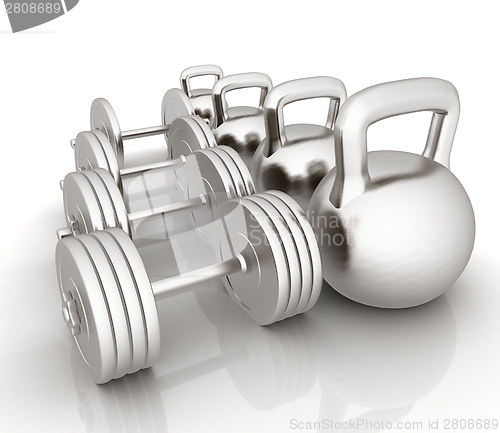 Image of Metall weights and dumbbells 