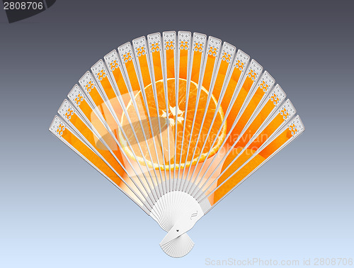 Image of Colorful hand fan 