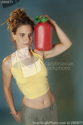 Image of woman with jerry can