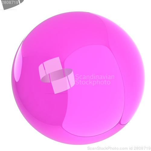 Image of Glossy pink sphere