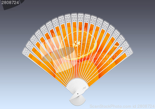 Image of Colorful hand fan