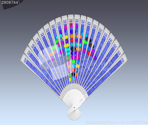 Image of Colorful hand fan 