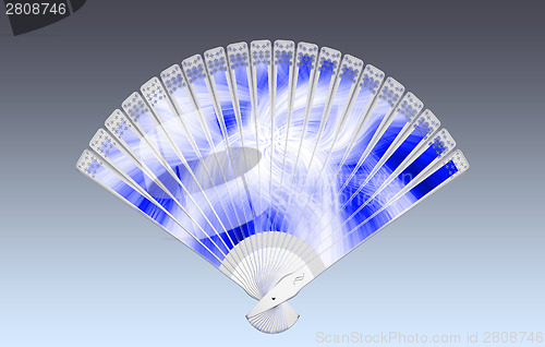 Image of Colorful hand fan 