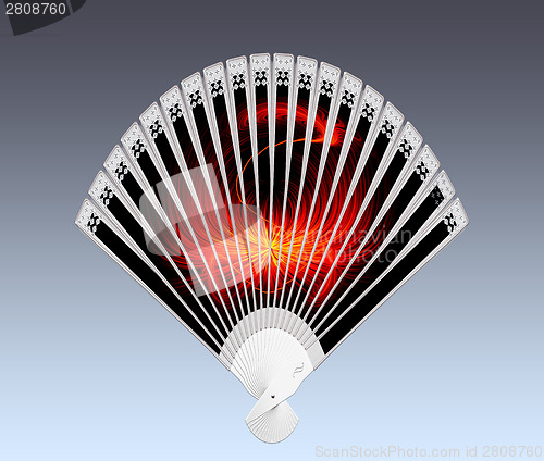 Image of Colorful hand fan 