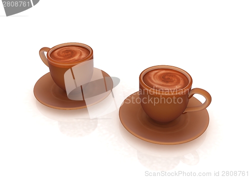 Image of Coffee cups on saucer