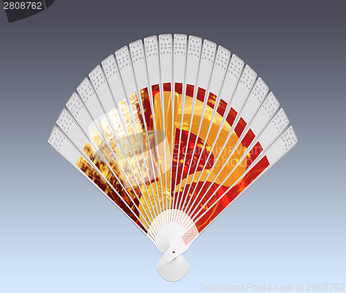 Image of Colorful hand fan 