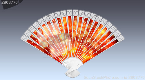 Image of Colorful hand fan