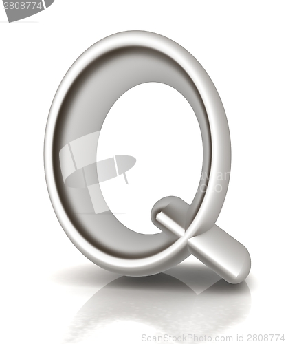 Image of 3D metall letter "Q"