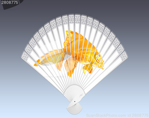 Image of Colorful hand fan