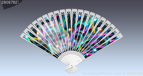 Image of Colorful hand fan 