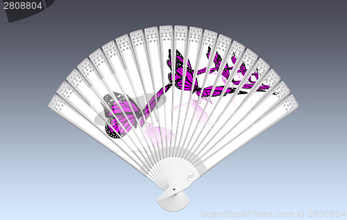 Image of Colorful hand fan 