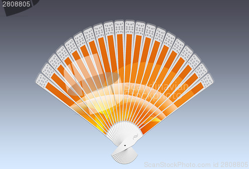 Image of Colorful hand fan