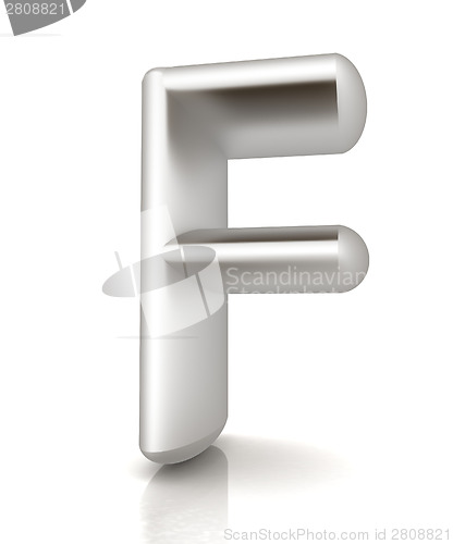 Image of 3D metall letter "F"