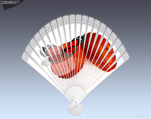Image of Colorful hand fan