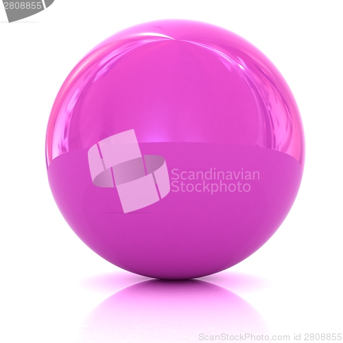 Image of Glossy pink sphere