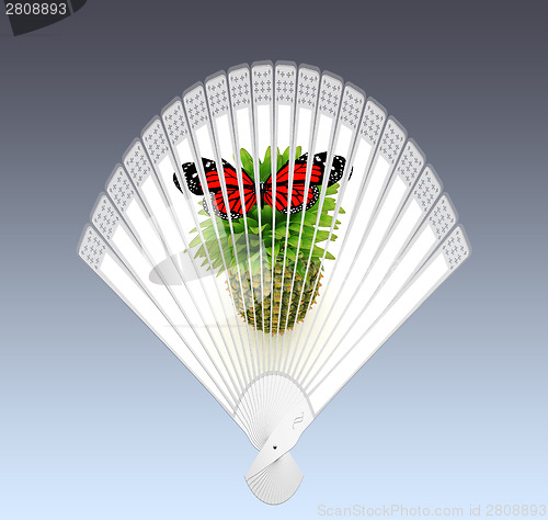 Image of Colorful hand fan