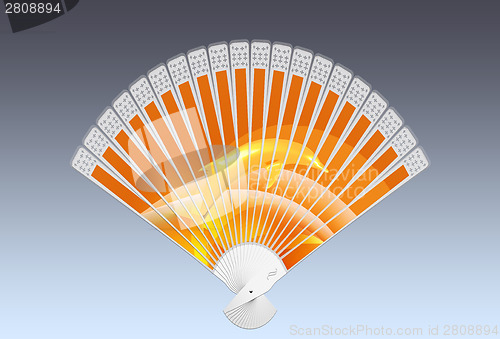 Image of Colorful hand fan