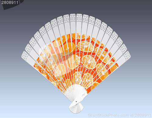 Image of Colorful hand fan