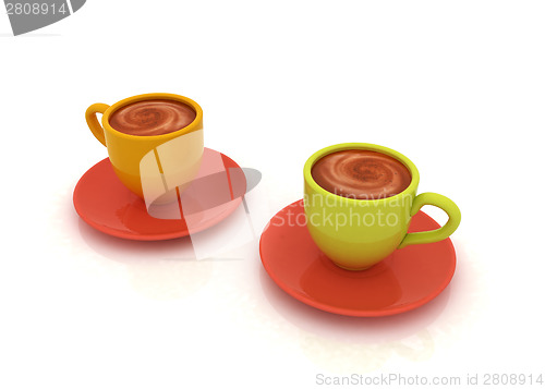 Image of Coffee cups on saucer
