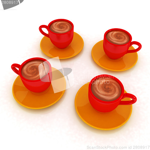 Image of Coffee cups on saucer