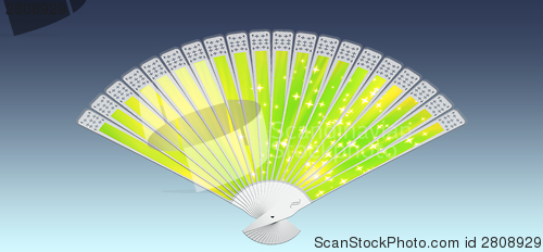 Image of Colorful hand fan