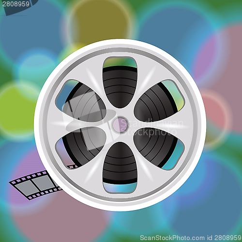 Image of  cinema film tape on disc