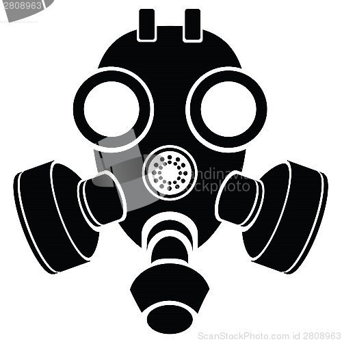 Image of silhouette of gas mask