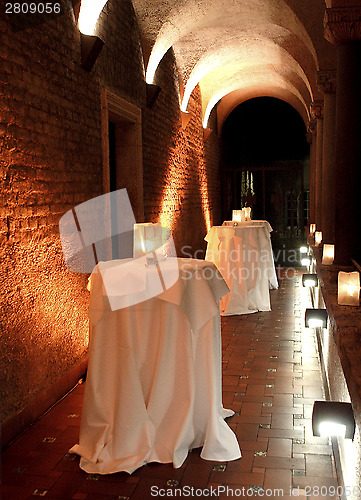 Image of Bar tables at a dinner party