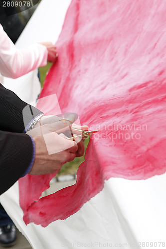 Image of Hands of a bride and groom